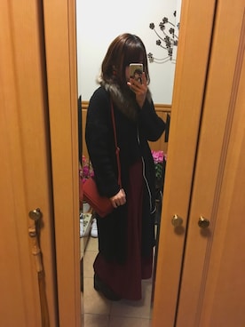 「KOBE LETTUCE（コウベレタス）のアイテム（その他アウター）」を使った、macchan☆彡.。さん（レディース・157cm）の冬コーディネート
