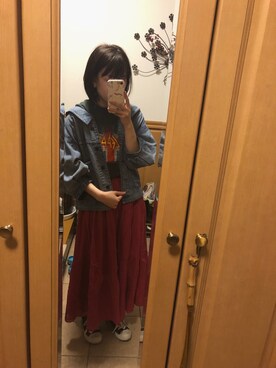 「w closet」｜「アイテム（デニムジャケット）」を使った、macchan☆彡.。さん（レディース・157cm）の夏コーディネート