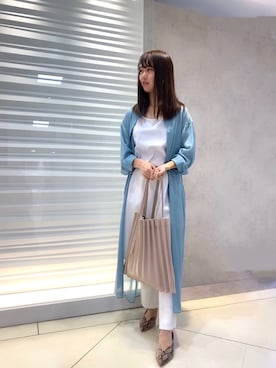 「シアーシャツワンピース」｜arikaさん（レディース・159cm）の春コーディネート