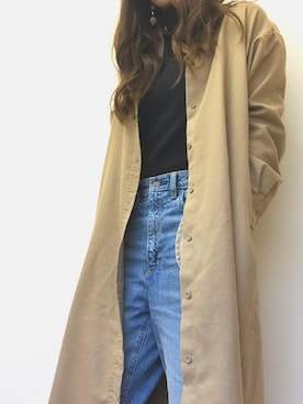 「ハイウエストストレートジーンズ」｜A.koさん（レディース・166cm）の春コーディネート