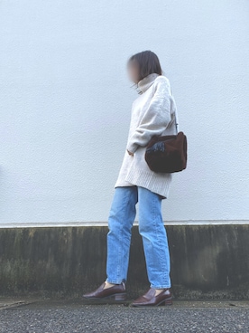 「ハイウエストストレートジーンズ」｜A.koさん（レディース・166cm）の秋コーディネート