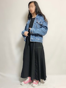 「リーバイス」｜🌷𝒚𝒖𝒖𝒓𝒊.🌷さん（レディース・150cm）の春コーディネート