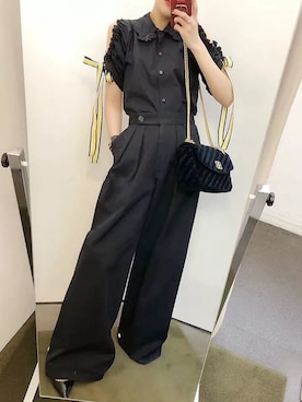 「DRIES VAN NOTEN（ドリスヴァンノッテン）のアイテム（スラックス）」を使った、木有喵WeChat：mew77it01さん（レディース・170cm）の春コーディネート