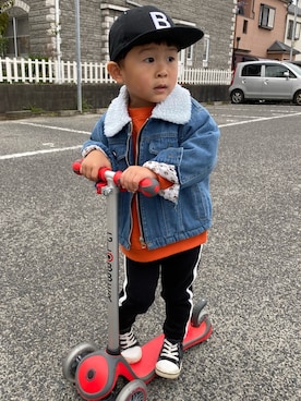 「Baddy Lee（バディリー）のアイテム」を使った、Rioさん（キッズ・100cm）の冬コーディネート