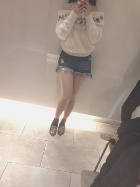「LILY BROWN（リリーブラウン）のアイテム（ローファー）」を使った、Ayakaさん（レディース・158cm）の冬コーディネート
