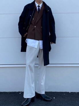 「endevice（エンデヴァイス）のアイテム（シューズ）」を使った、こーたさん（メンズ・167cm）の冬コーディネート