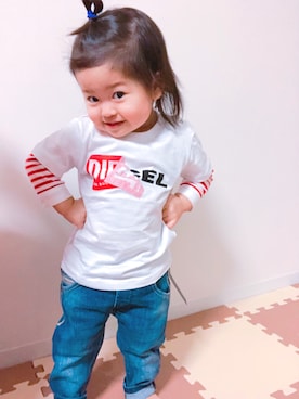 DIESEL KIDSのアイテムを使ったレディース人気ファッション