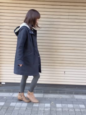 「A.P.C.（アーペーセー）のアイテム（その他アウター）」を使った、huco_56さん（レディース・157cm）の冬コーディネート