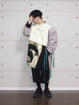 「RAF SIMONS（ラフシモンズ）のアイテム（ジャケット/アウター）」を使った、心さん（メンズ・164cm）の春コーディネート