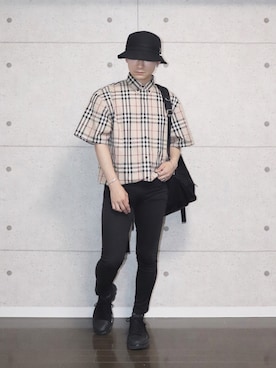 「LAD MUSICIAN（ラッドミュージシャン）のアイテム（チノパンツ）」を使った、心さん（メンズ・164cm）の秋コーディネート