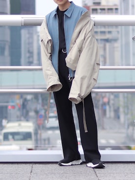 「FACTOTUM（ファクトタム）のアイテム（ジャケット/アウター）」を使った、心さん（メンズ・164cm）の春コーディネート