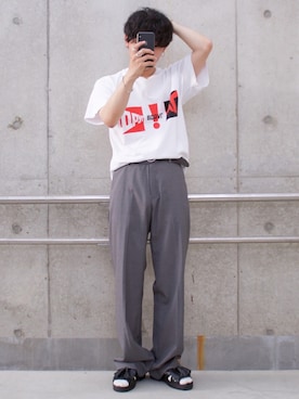 「Gosha Rubchinskiy（ゴーシャラブチンスキー）のアイテム（トップス）」を使った、心さん（メンズ・164cm）の夏コーディネート