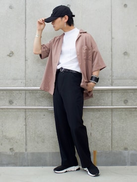 「ADER error（アーダーエラー）のアイテム（帽子）」を使った、心さん（メンズ・165cm）の夏コーディネート