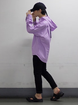 「LAD MUSICIAN（ラッドミュージシャン）のアイテム（サンダル）」を使った、心さん（メンズ・165cm）の夏コーディネート