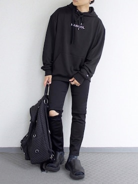 「LAD MUSICIAN（ラッドミュージシャン）のアイテム（サンダル）」を使った、心さん（メンズ・165cm）の夏コーディネート