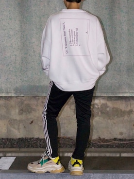 「Gosha Rubchinskiy（ゴーシャラブチンスキー）のアイテム（パンツ）」を使った、心さん（メンズ・164cm）の秋コーディネート