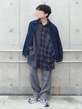 「EMMA CLOTHES（エマクローズ）のアイテム（ブルゾン）」を使った、心さん（メンズ・164cm）の秋コーディネート