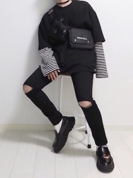 「krm（クルミ）のアイテム」を使った、心さん（メンズ・164cm）の秋コーディネート