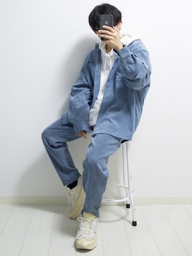 「MASONPRINCE（メイソンプリンス）のアイテム（パーカー）」を使った、心さん（メンズ・164cm）の秋コーディネート