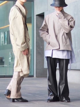 「PEACEMINUSONE（ピースマイナスワン）のアイテム」を使った、心さん（メンズ・164cm）の春コーディネート