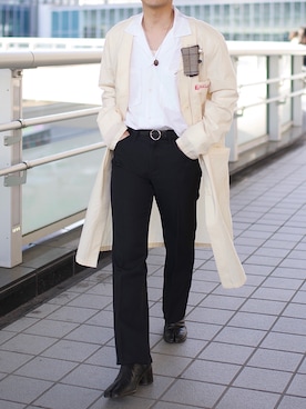 「RAF SIMONS（ラフシモンズ）のアイテム（ジャケット/アウター）」を使った、心さん（メンズ・164cm）の春コーディネート