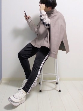「KANGOL（カンゴール）のアイテム（パンツ）」を使った、心さん（メンズ・164cm）の春コーディネート