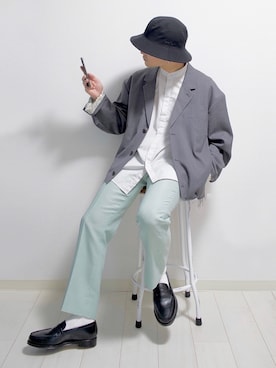 「doublet（ダブレット）のアイテム（テーラードジャケット）」を使った、心さん（メンズ・164cm）の春コーディネート