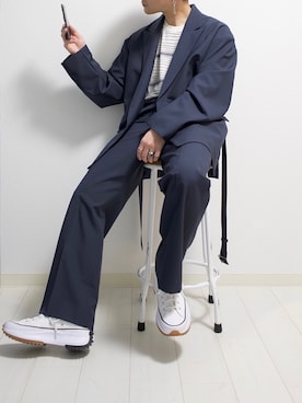 「RYO TAKASHIMA（リョウタカシマ）のアイテム（ジャケット/アウター）」を使った、心さん（メンズ・164cm）の春コーディネート