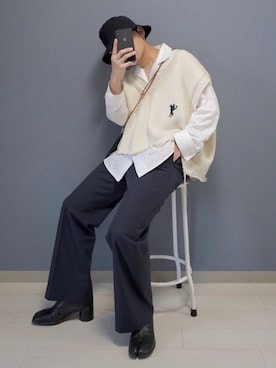 「doublet（ダブレット）のアイテム（トップス）」を使った、心さん（メンズ・164cm）の春コーディネート