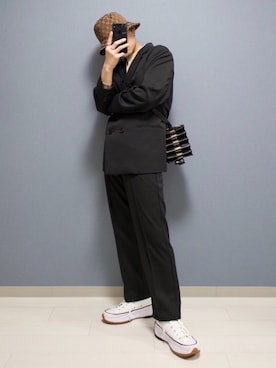 「G.O.C（ジーオーシー）のアイテム」を使った、心さん（メンズ・164cm）の春コーディネート