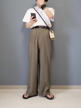 「MR.GENTLEMAN（ミスタージェントルマン）のアイテム」を使った、心さん（メンズ・164cm）の夏コーディネート