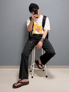 「G.O.C（ジーオーシー）のアイテム」を使った、心さん（メンズ・164cm）の夏コーディネート