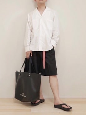 「BOTTER（ボッター）のアイテム」を使った、心さん（メンズ・164cm）の夏コーディネート