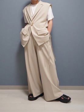「LAD MUSICIAN（ラッドミュージシャン）のアイテム（サンダル）」を使った、心さん（メンズ・164cm）の夏コーディネート
