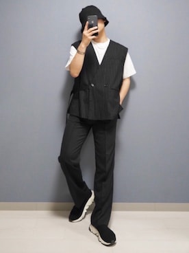 「G.O.C（ジーオーシー）のアイテム」を使った、心さん（メンズ・164cm）の夏コーディネート
