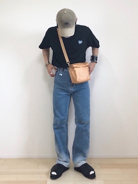 「ADER error」｜「アイテム（帽子）」を使った、心さん（メンズ・164cm）の夏コーディネート