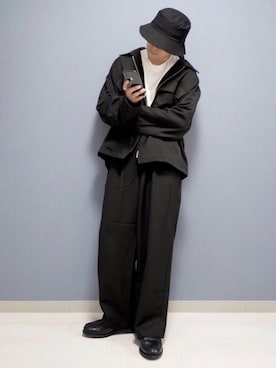 「INTER FACTORY（インターファクトリー）のアイテム（帽子）」を使った、心さん（メンズ・164cm）の夏コーディネート