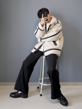 「KANGOL（カンゴール）のアイテム（ジャケット/アウター）」を使った、心さん（メンズ・164cm）の秋コーディネート