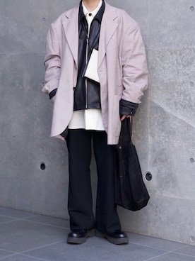 「RAF SIMONS（ラフシモンズ）のアイテム（ジャケット/アウター）」を使った、心さん（メンズ・164cm）の冬コーディネート