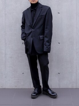 Feng Chen Wangのテーラードジャケットを使った人気ファッション 