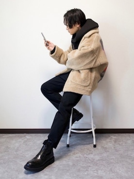 「doublet（ダブレット）のアイテム（ジャケット/アウター）」を使った、心さん（メンズ・164cm）の冬コーディネート