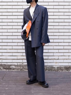 「MAISON SPECIAL（メゾンスペシャル）のアイテム（財布/小物）」を使った、心さん（メンズ・164cm）の冬コーディネート