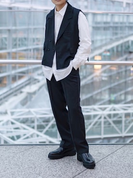 「NOT CONVENTIONAL（ノットコンベンショナル）のアイテム」を使った、心さん（メンズ・164cm）の春コーディネート