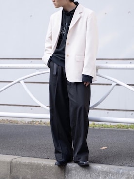 「soe（ソーイ）のアイテム」を使った、心さん（メンズ・164cm）の春コーディネート