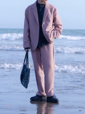 「NYLAUS（ナイラス）のアイテム（ジャケット/アウター）」を使った、心さん（メンズ・164cm）の春コーディネート