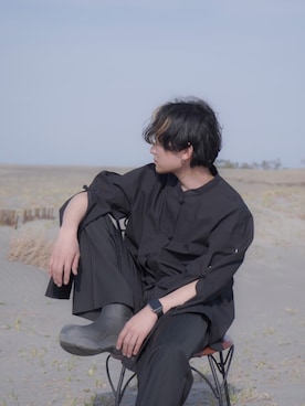 「ラバーブーツ」｜心さん（メンズ・164cm）の春コーディネート
