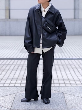 「Steven Alan（スティーブンアラン）のアイテム（ミリタリージャケット）」を使った、心さん（メンズ・164cm）の冬コーディネート