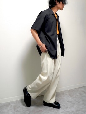 「FACTOTUM（ファクトタム）のアイテム（アクセサリー）」を使った、心さん（メンズ・164cm）の夏コーディネート