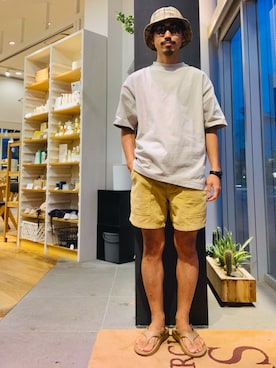 「アウトドアスタイル」｜「アイテム（パンツ、ゴールド系）」を使った、KUROKAWA DAIKIさん（メンズ・168cm）の夏コーディネート