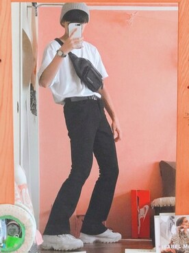 「URBAN RESEARCH（アーバンリサーチ）のアイテム（ニットキャップ/ビーニー）」を使った、ゆーひさん（メンズ・169cm）の夏コーディネート